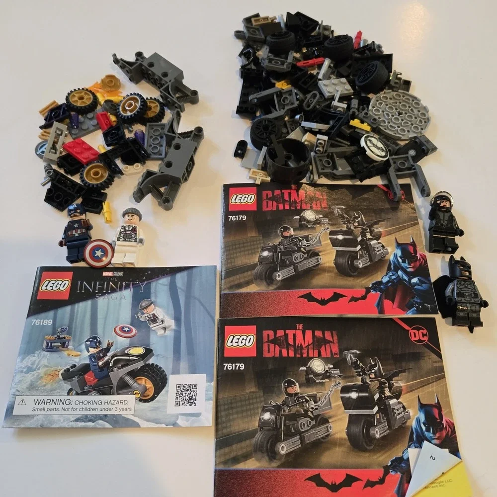 Lego Marvel 76189 & DC Batman 76179 W Minifigs & Instructions Partial Sets Read‎